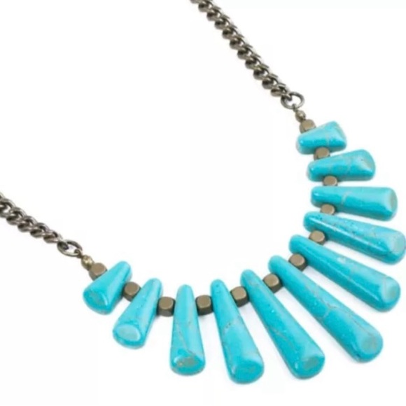 Plunder Kamlyn Turquoise Howlite Fan Necklace - Picture 1 of 4